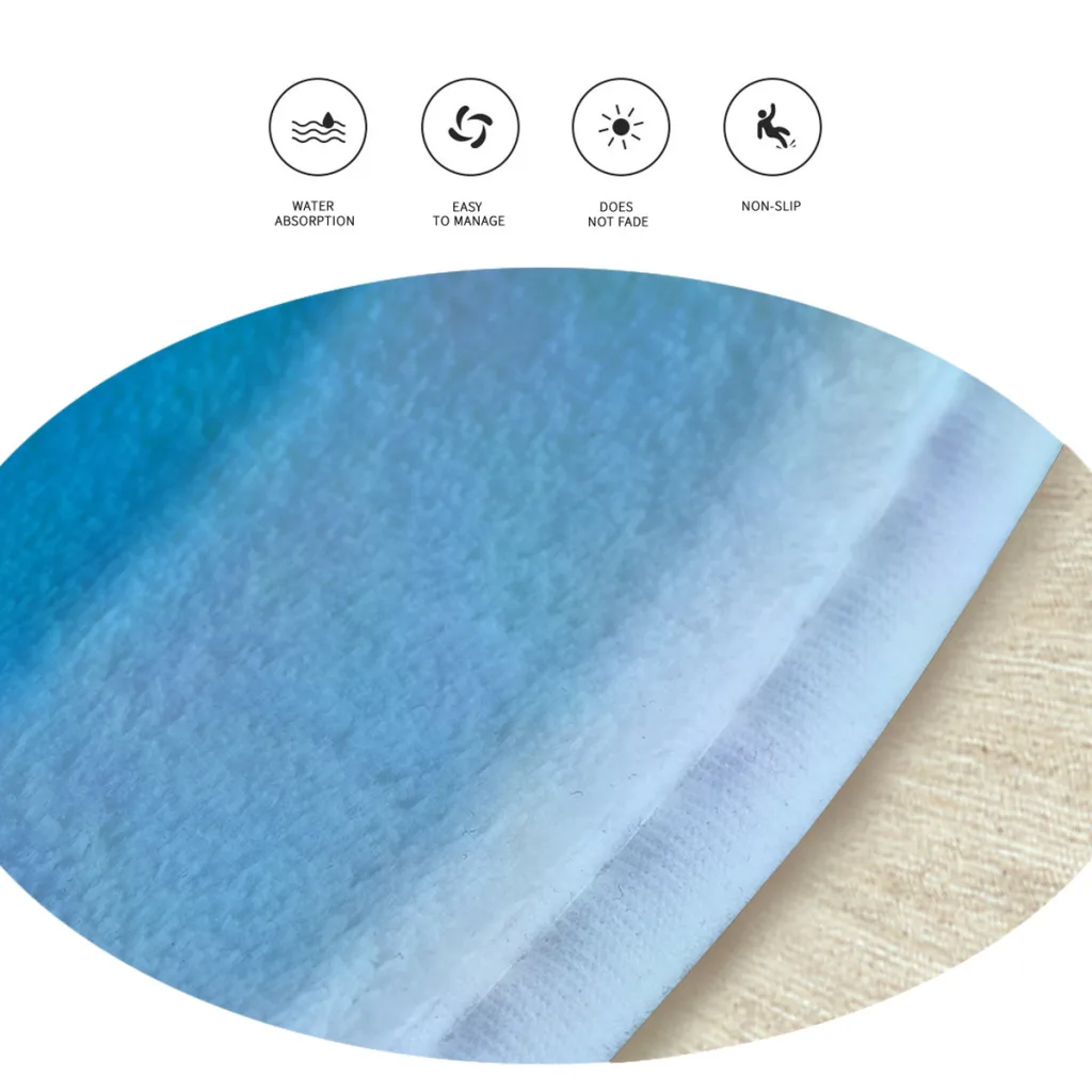 Chromatography Art Area Rug Circular Carpet Rug for Living Room Bedroom Sofa Doormat Decor Game Non-slip Floor Mat