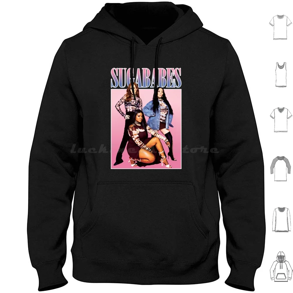 Sudadera con capucha de la banda Sugababes, de algodón, manga larga, de la banda Sugababes, Heidi Range, Amelle Berrabah, Keisha Buchanan, Siobhan Donaghy