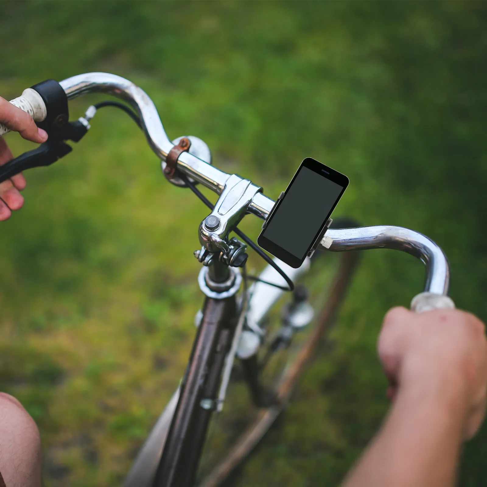

1Pcs Bike Phone Bracket Sturdy Aluminum 254-318Mm Handlebar Mount Compatible with 55-100Mm Phone Width for Mountain Bike Scooter