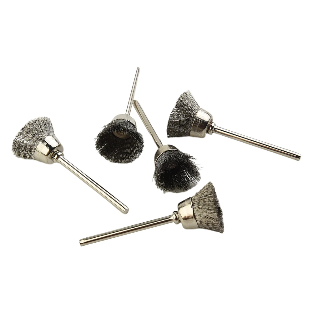 Foundry Wire Brush Automotive Silver Aerospace Plant maintenance Set 10Pcs Mini Brushes Brass Cup Stainless Steel