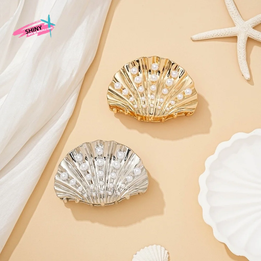 

Vintage Ocean Series Women Hair Claw Octopus Zinc Alloy Shark Clip Ponytail Holder Shell Hair Crab Clip Ladies