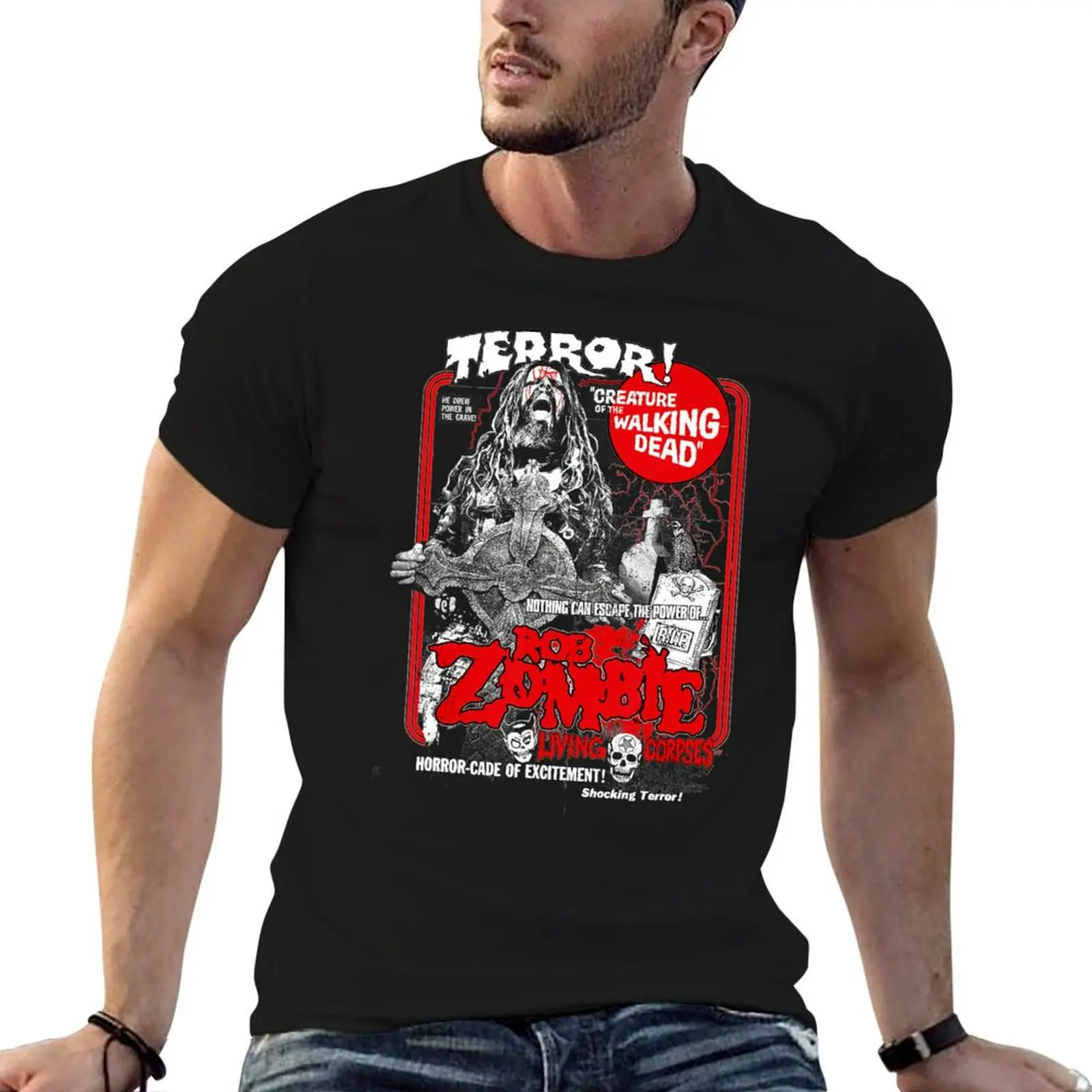 walking-heavy-la-qualite-de-la-marque-homme-t-shirt-t-chemises-en-coton-chemise-luxe-rob-haute-t-homme-dead-creature-zombie