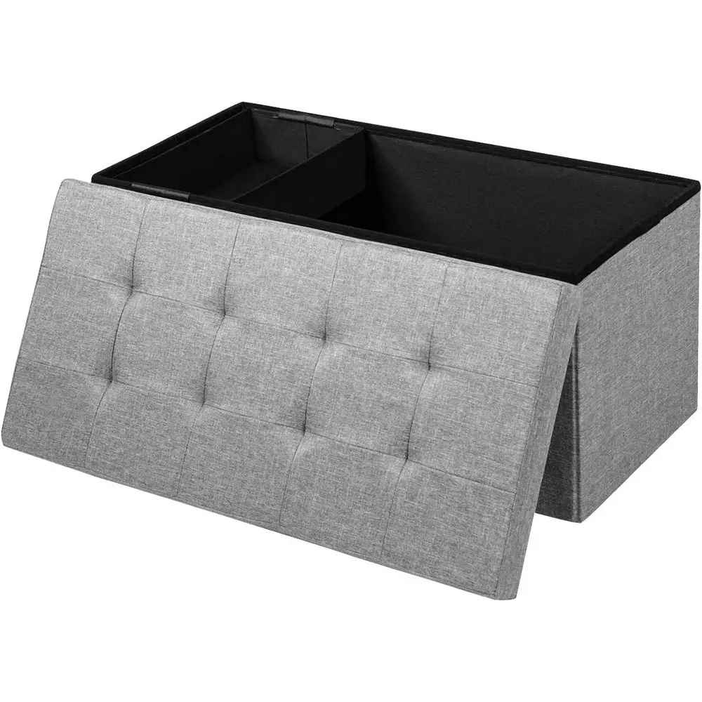 

Storage Ottoman ootrest 31.5 Inch old-able Storage Organizers with Removable Storage Bin, Padded Seat or Living Room, Bedroom, E