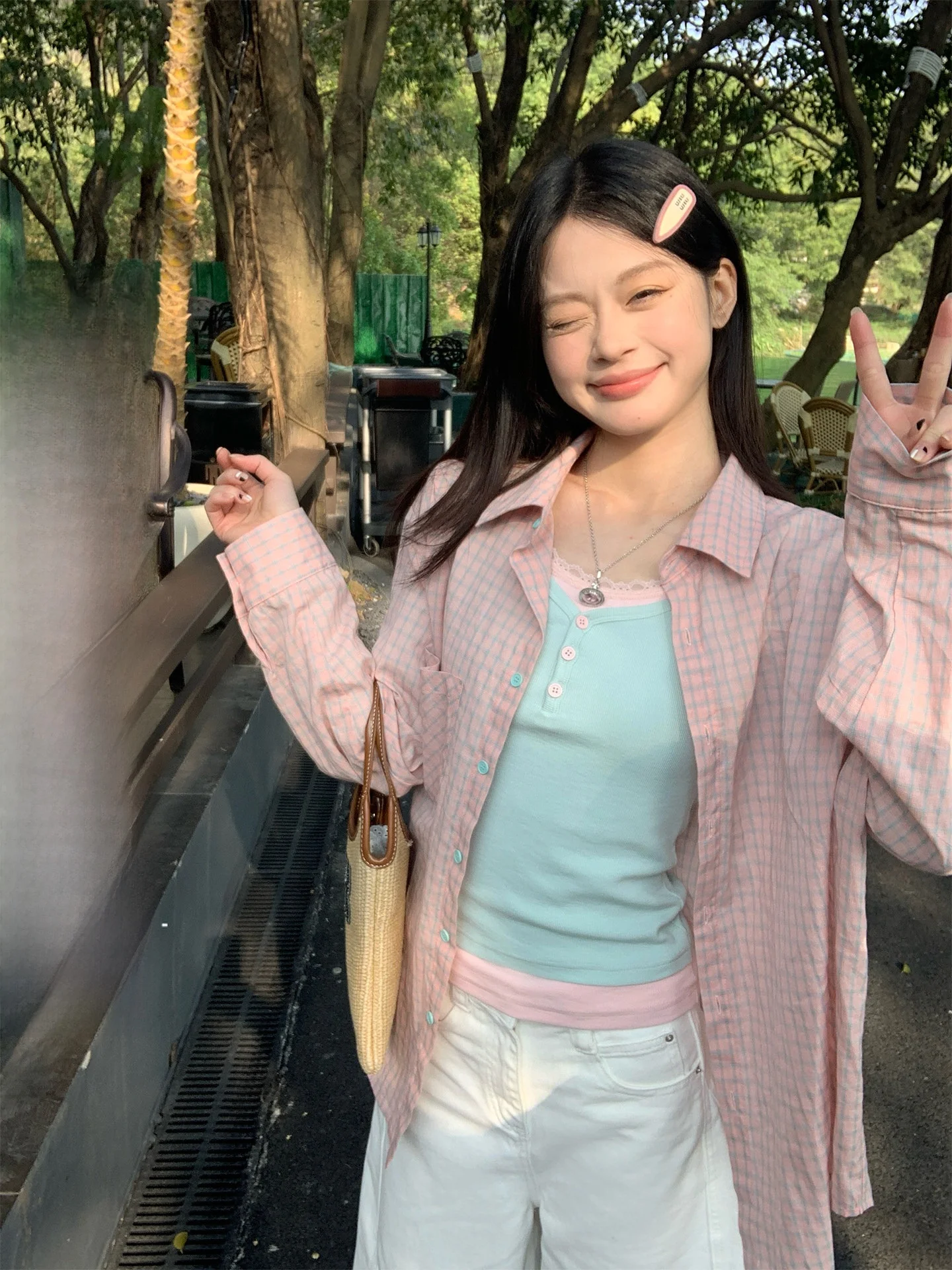

Loose Long Sleeve Women's Shirt Grid Pattern Summer New Style Sun Protection Outerwear Comfortable Breathable Korean Version