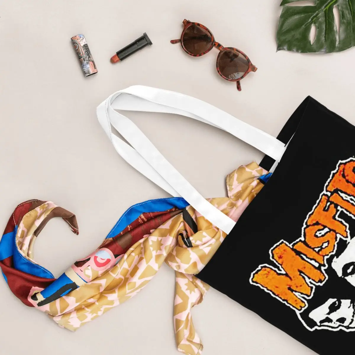 Тяжелый металл Misfits Skull Сумки для покупок Складная парусиновая большая сумка Женская сумка через плечо Дорожная сумка