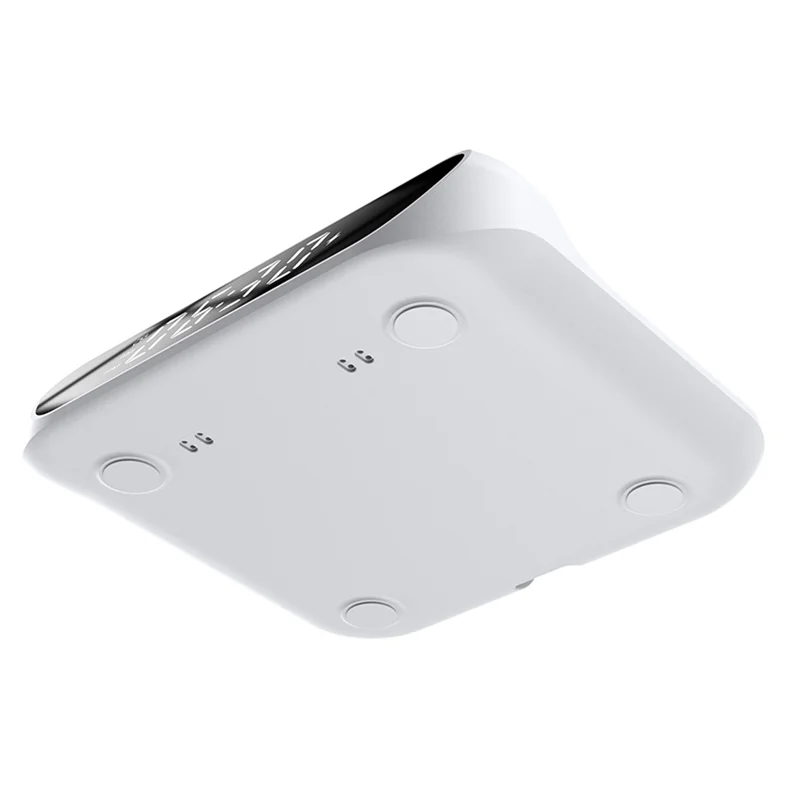 A47Z Wireless Charger Clock Wireless Charger With Digital Display For Mobile Phone WHITE