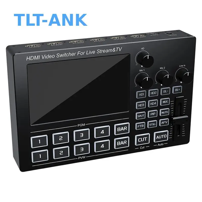 Fotografia 4: Monitor de 5 Polegadas com HDMI 1080P/60Hz, Switcher Tipo-C 3.0 e Placa de Captura de Áudio Multicanal para Acessórios de Vídeo