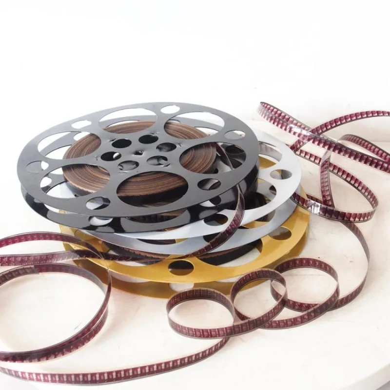 Vintage 16mm Movie Film Reel New Iron Film Spool With Film Strip Decorative Display Ornament Shooting Prop Collectible