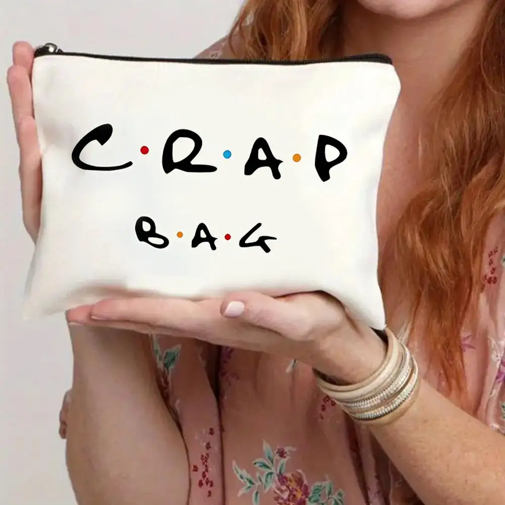 رسالة طباعة المرأة حقيبة مستحضرات التجميل خفيفة الوزن المحمولة السفر حقيبة أدوات الزينة الحد الأدنى مخزن للمكياج حقيبة سستة غسل حقيبة