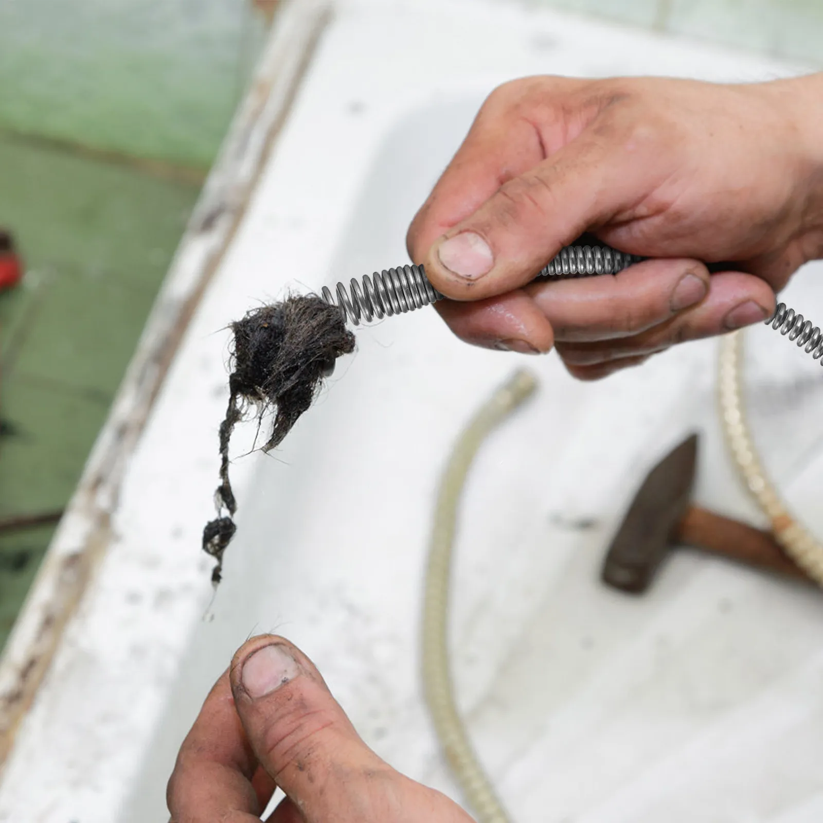 

Гибкий инструмент для прочистки канализации 5M: ручной винтовой очиститель для кухни, ванной, душа, раковины, с функцией захвата засоров