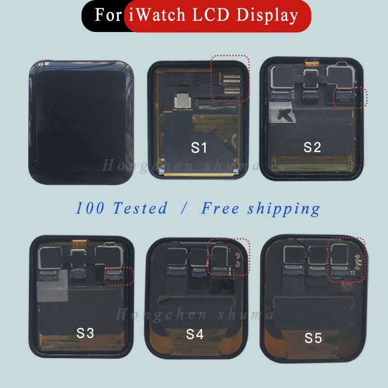 For Apple Watch LCD Display Touch Screen OLED Digitizer Assembly SE 44mm Series 5 4 40mm iWatch 1 2 3 38mm 42mm LTE GPS