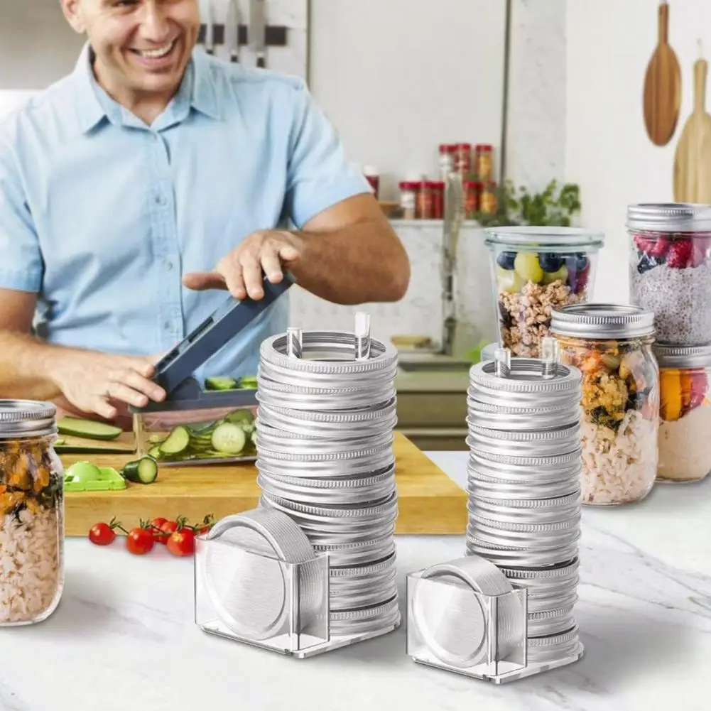 Regular Jar Lid Organizer Canning Lid Storage Rack Mason Jar Lid Holder Storage Rack Vertical Canning Jar Organizer with Regular