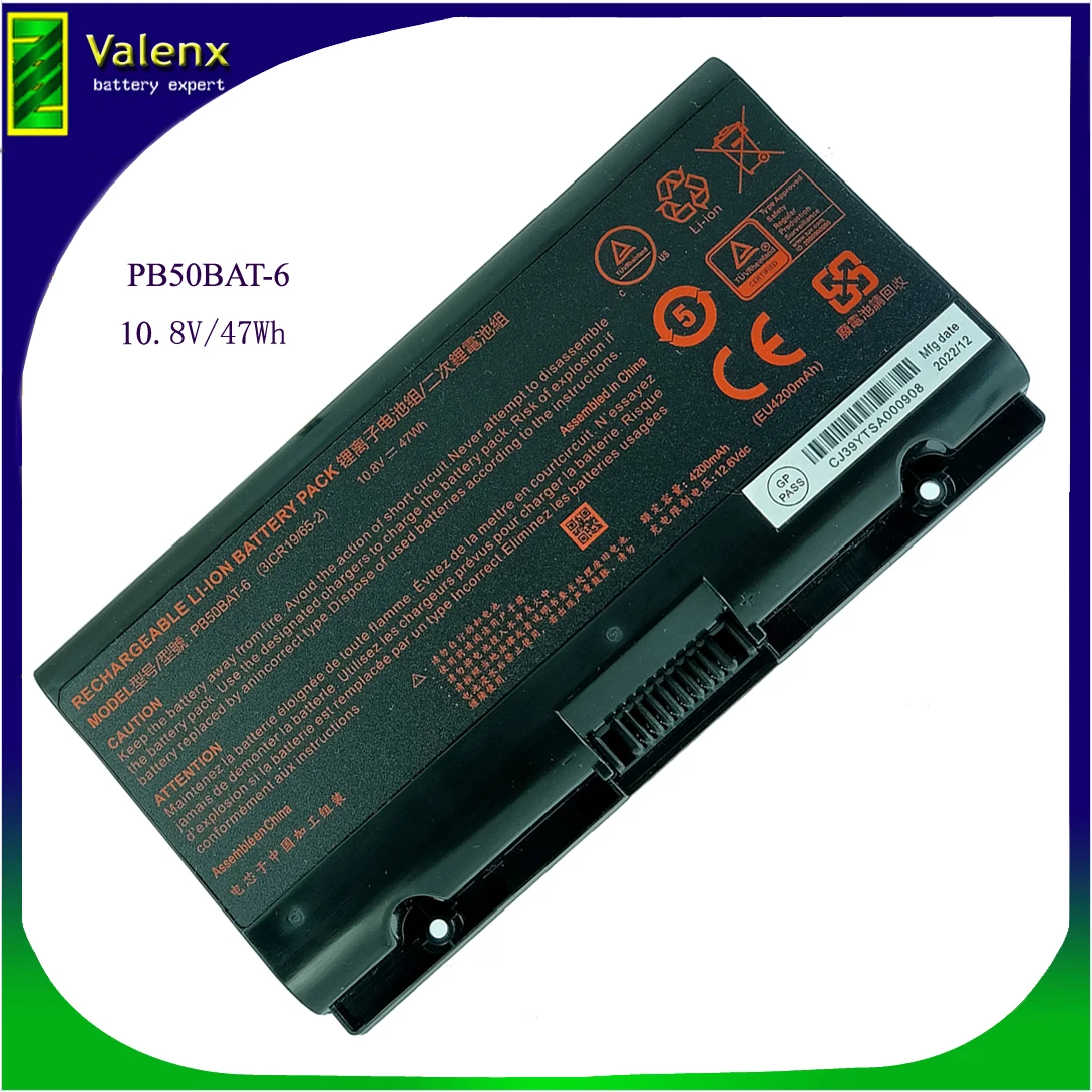 PB50BAT-6 6-87-PB50S-61D00 Battery for Clevo PB71EF-G PowerSpec 1520 1720 for Hasee A7000  A7000-2020A2  A70002020A2