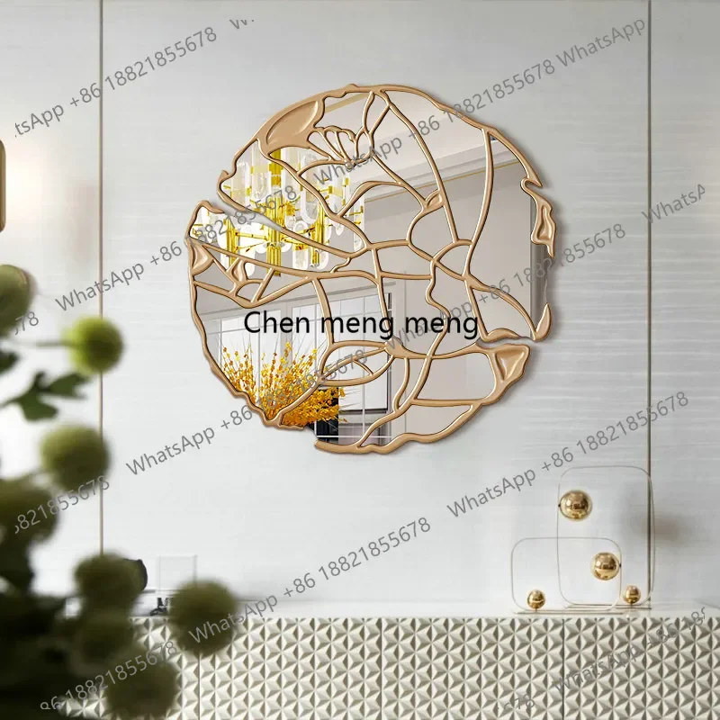 AB03  Luxury Lights Mirror Irregular Personalised Decorative Standing Mirror Bedroom Desktop Makeup Specchio Trucco Accessories