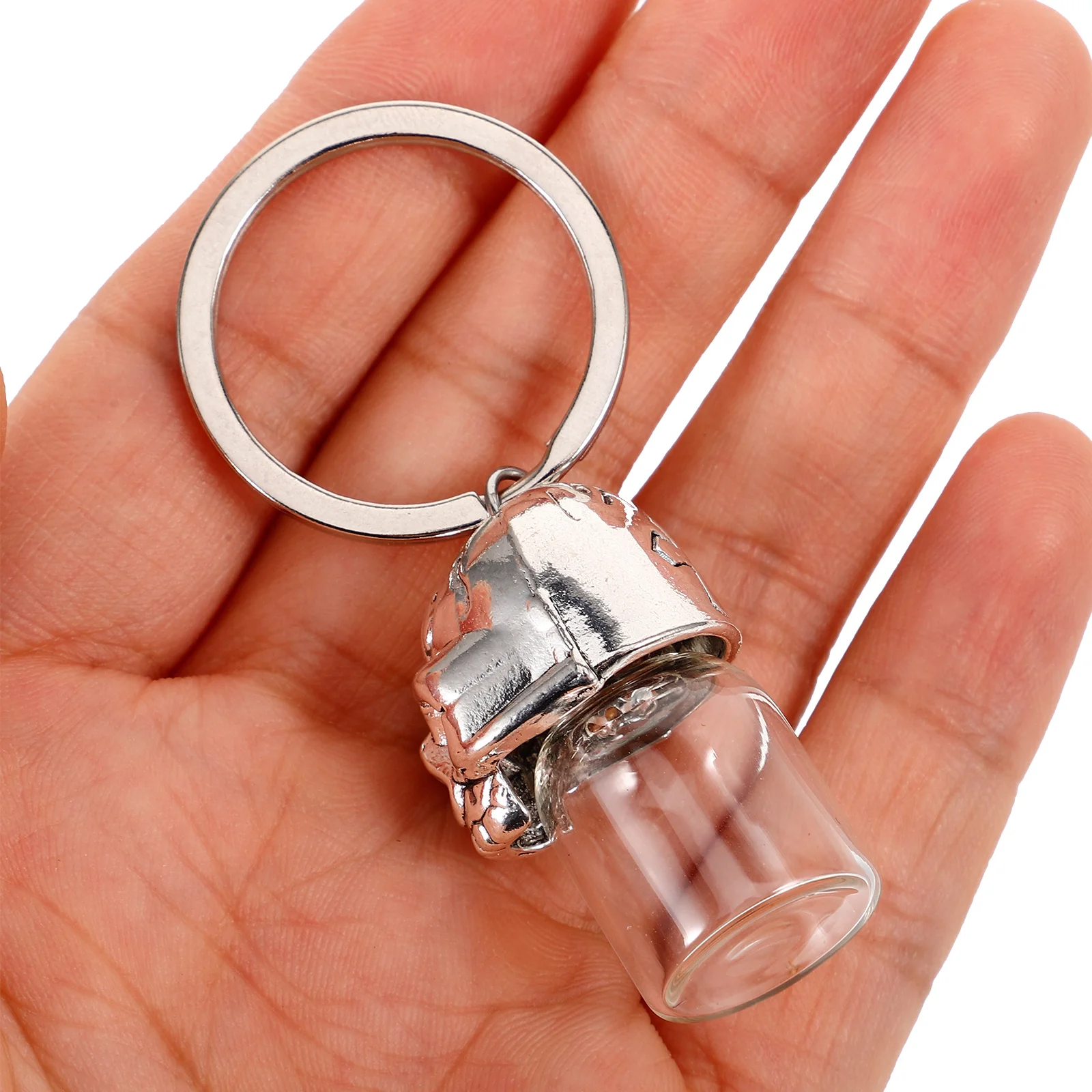 

Pet Pendant Key Chain Keychain Urn Durable Skull Bottle Rings Car Keyring Hanging Ornament Accessories