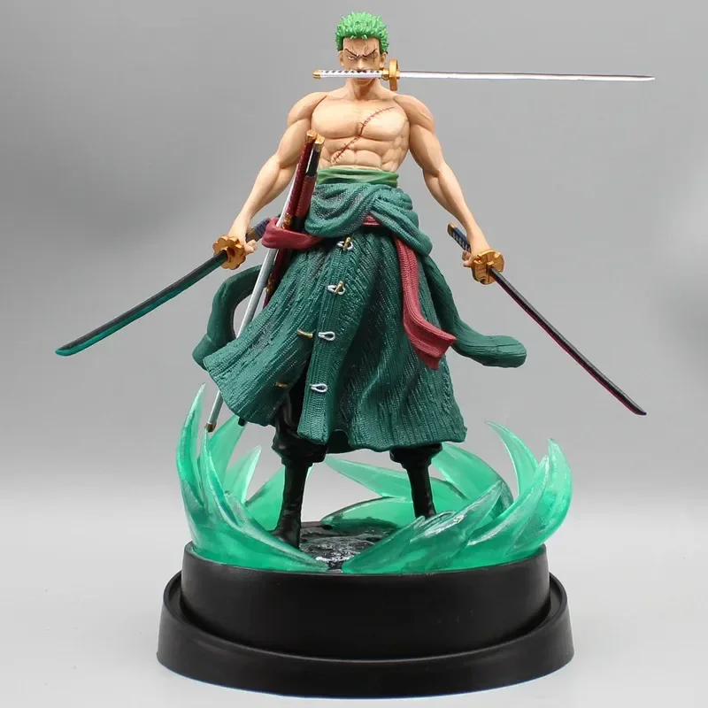 One Piece Gk Roronoa Zoro Two Years Later Three Knife Flow Double Head Sculpture Model Handmade Decoration Anime Peripherals