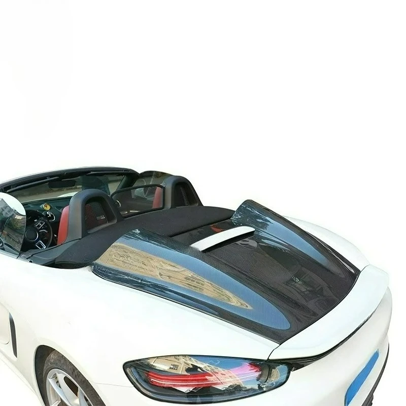 سهلة التركيب FORPorsche 718 Boxster غطاء صندوق السيارة الخلفي من ألياف الكربون #3