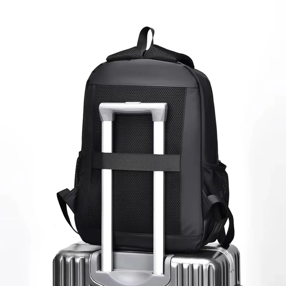 

Fashionable Waterproof Backpack Polyester Curved Shoulder Strap Student Backpack Portable Solid Color Hiking Bag Teenager