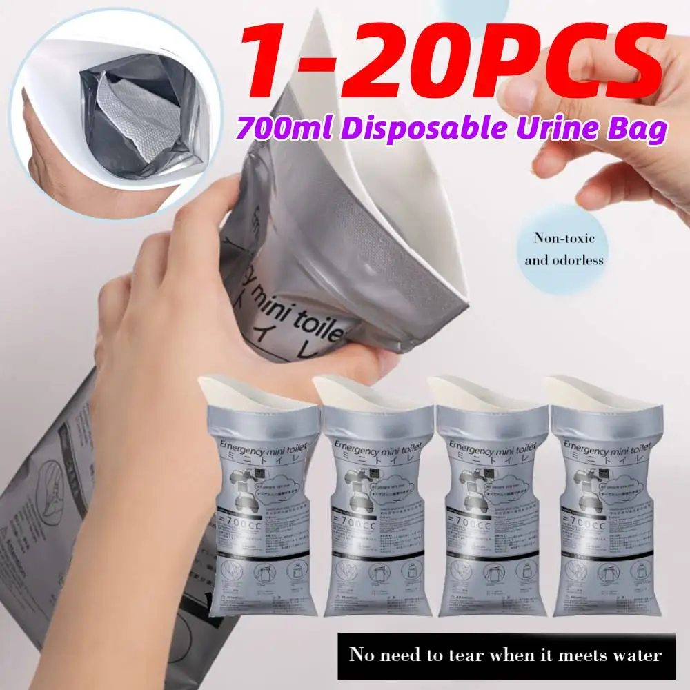 1-20PCS Portable Emergency Urine Bag Outdoor Camping Pee Bags Disposable Travel Vomit Bag Mini Mobile Toilet Bags for Men Women