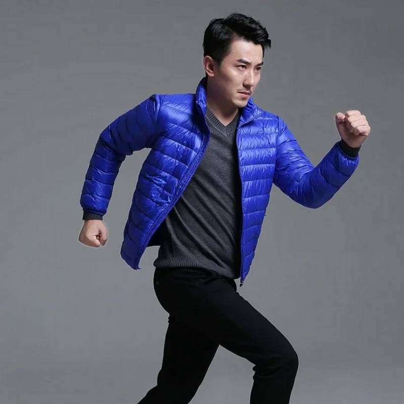 

Lightweight Down Jacket Men Clothing Autumn Winter Outerwear Long Sleeve Zipper Windproof Breathable Coat Packable Jackets