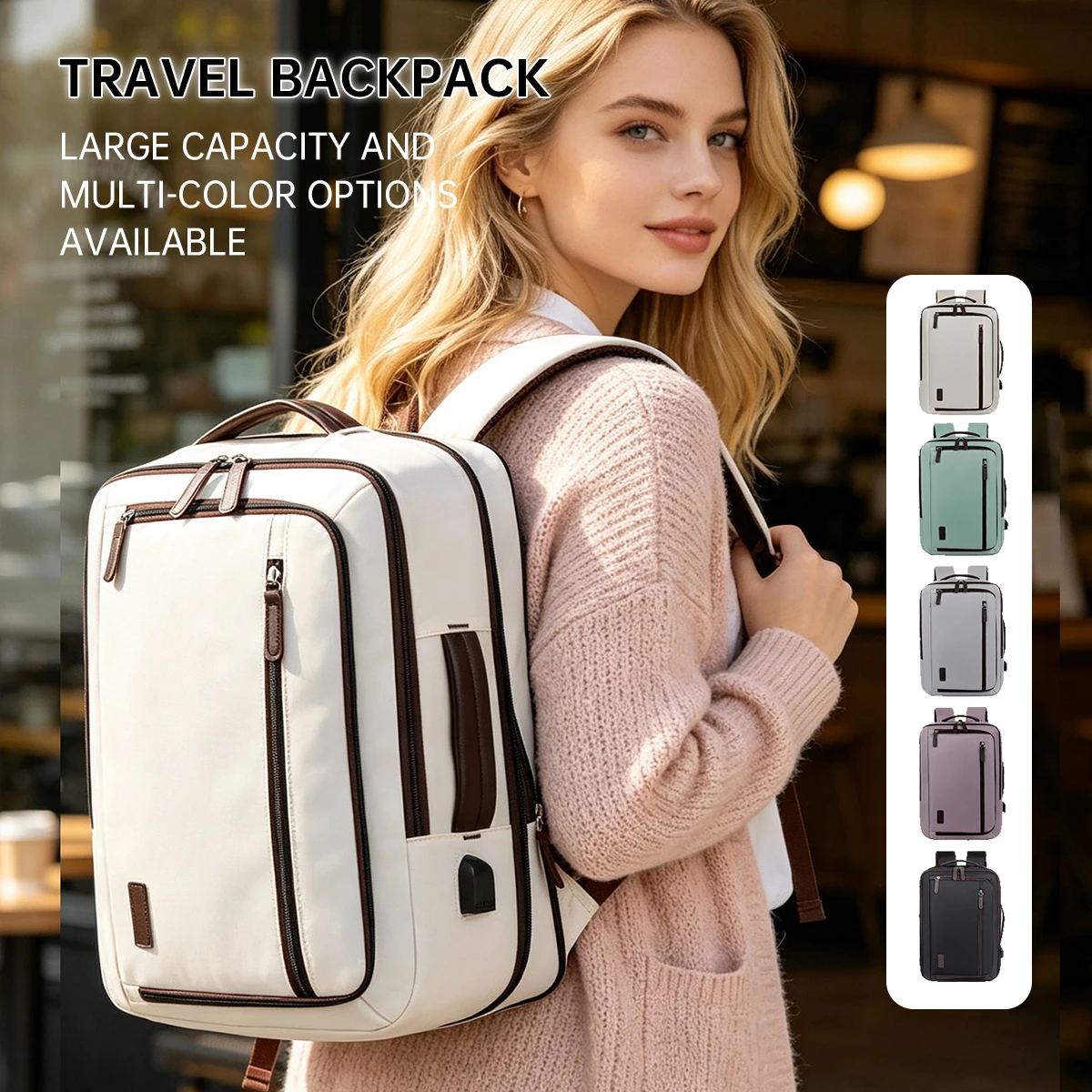 Travel Backpack Women's Large-Capacity Backpack 2026 New Short-Distance Travel Lightweight Men's Backpack Luggage School Bag Student