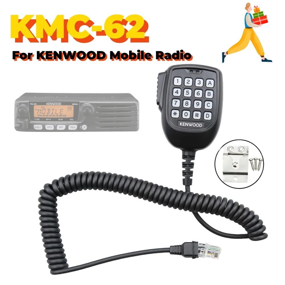 KMC-62 RJ45 8 Pin 16 keypad Walkie Talkie Microphone for KENWOOD TM271A TM281 TM481 TM471 TK868G TK8108 TK768G Radio Hand Speake