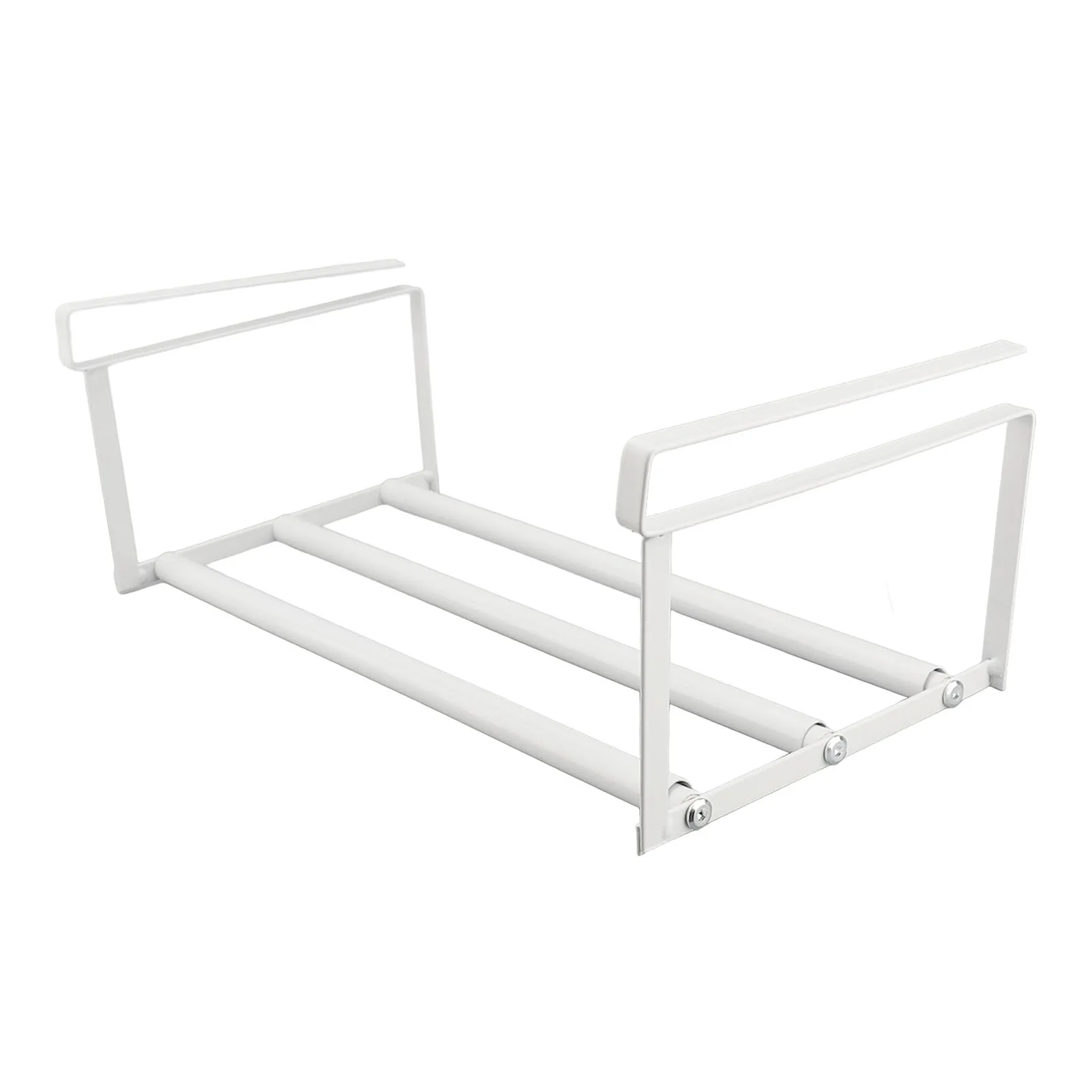 

Полка для обуви под шкафом, углеродистая сталь, от 42 до 75 см, расширяемая под полка, подвесная полка для хранения обуви для дома, кухни, ванной комнаты