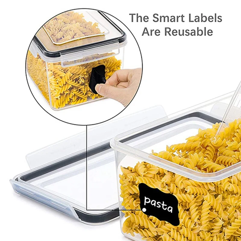 ภาชนะเก็บอาหารแบบสุญญากาศพร้อมฝา3.2L ชุด4ชิ้นภาชนะสปาเก็ตตี้พลาสติกสำหรับใส่พาสต้าและเส้นก๋วยเตี๋ยวเส้นยาวที่เก็บ
