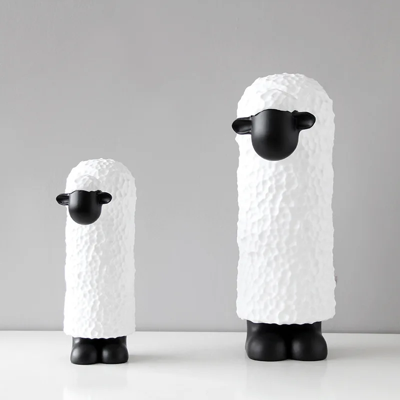 Modern simple cartoon cute animal sheep creative ornament, children's room desktop