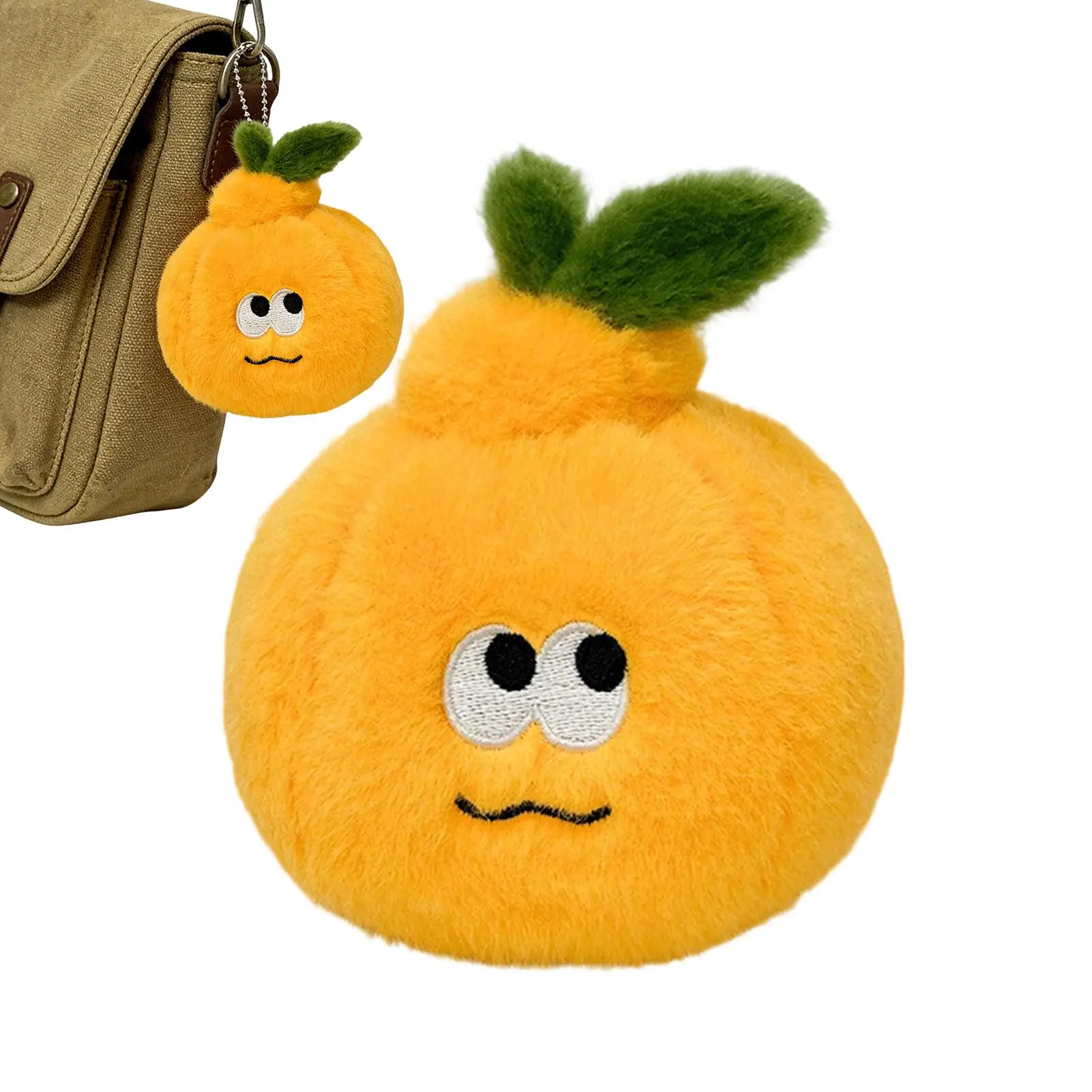 

Orange Segments Fruit Plush Toy Stuffed Soft Simulation Food Keychain Backpack Pendant Cartoon Toy Gift