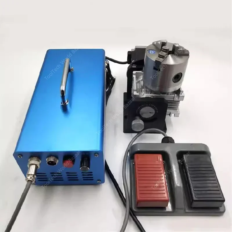 Laser marking welding machine cutting electric rotating fixture table D125D160 chuck argon arc welding machine fixture