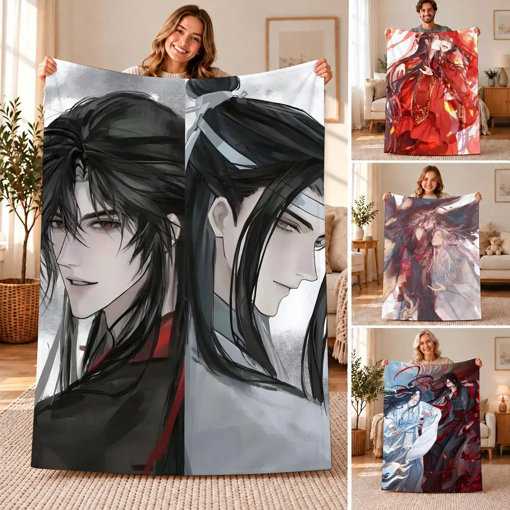Grandmaster of Demonic Cultivation Throw Soft Flannel Throw Blanket for Sofa, Bed Dorm Nap Pet Blanket Gift Available