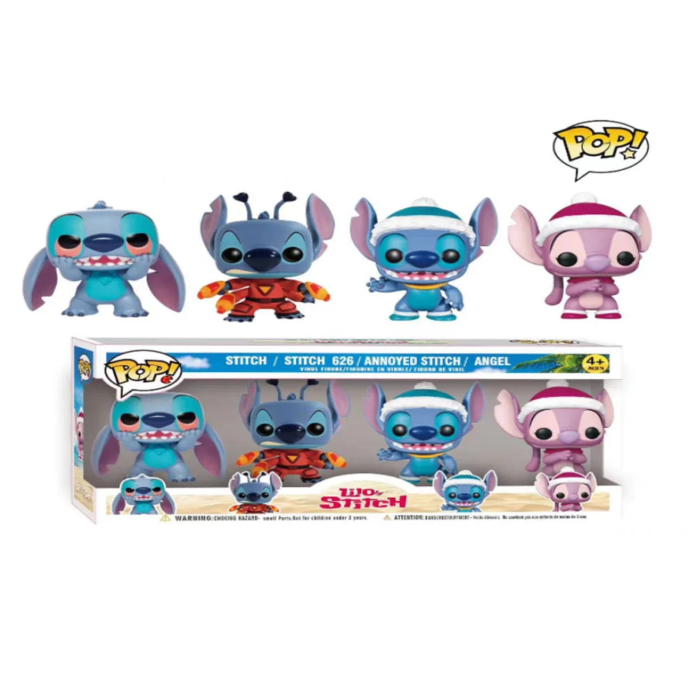 Pop Lilo& Stitch Anime Figure Toy Collectible Action Figuras Pvc Model Doll Bluey Kids Christmas Birthday Gift