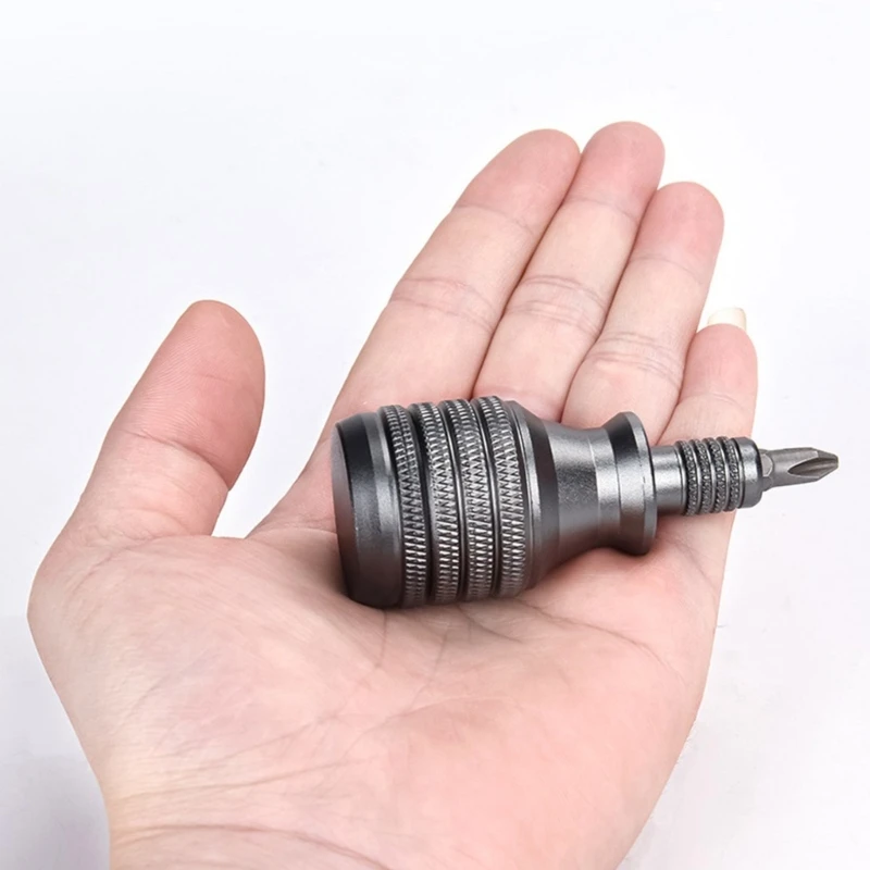 Mini Screwdriver for Titanium Screwdriver 1/4 Inch Screwdriver 7 in 1 Alloy Steel Drill Bit Home Repair Tool