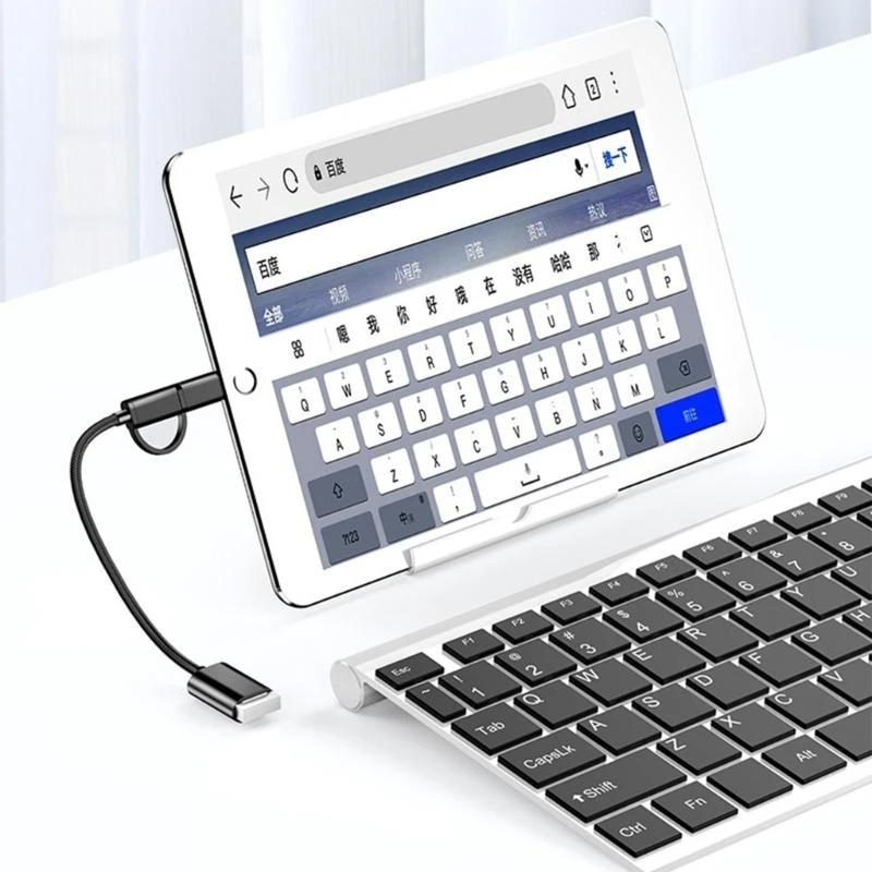 Bequemes und einfaches Carry OTG -Kabel Nylon OTG -Adapter 150 mm für Telefone Tabletten