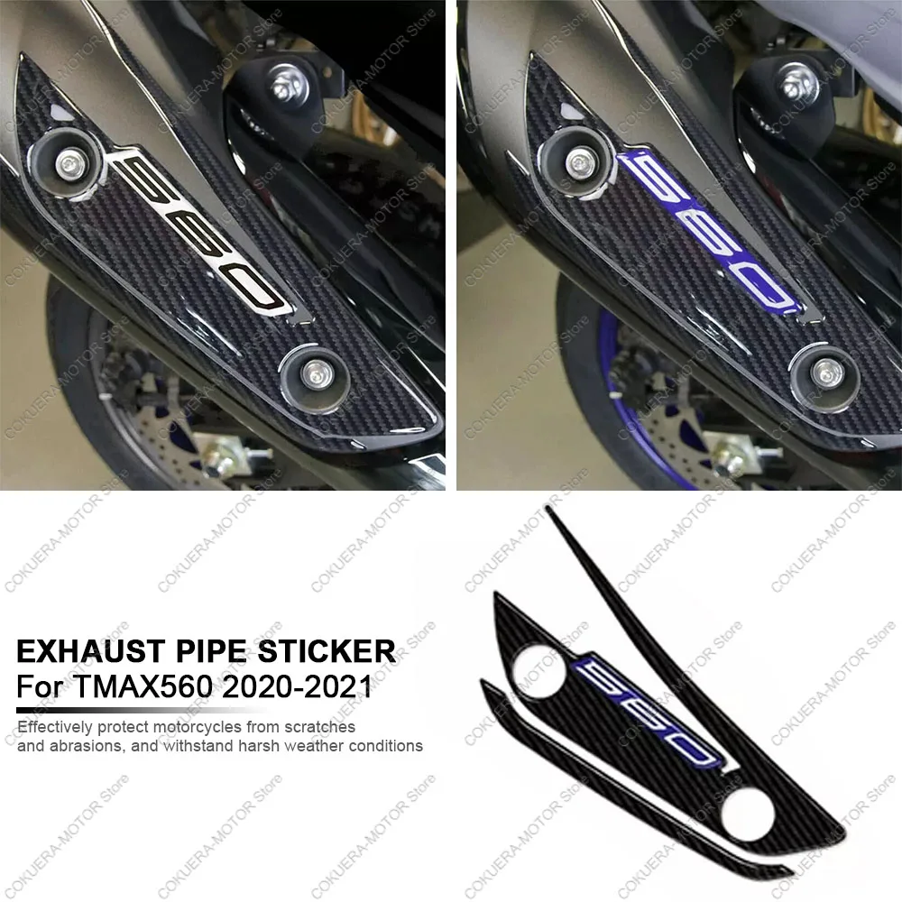 

Exhaust Pipe Sticker For Yamaha TMAX 560 2020 2021 Motorcycle Accessories 3D Epoxy Resin Protection Sticker