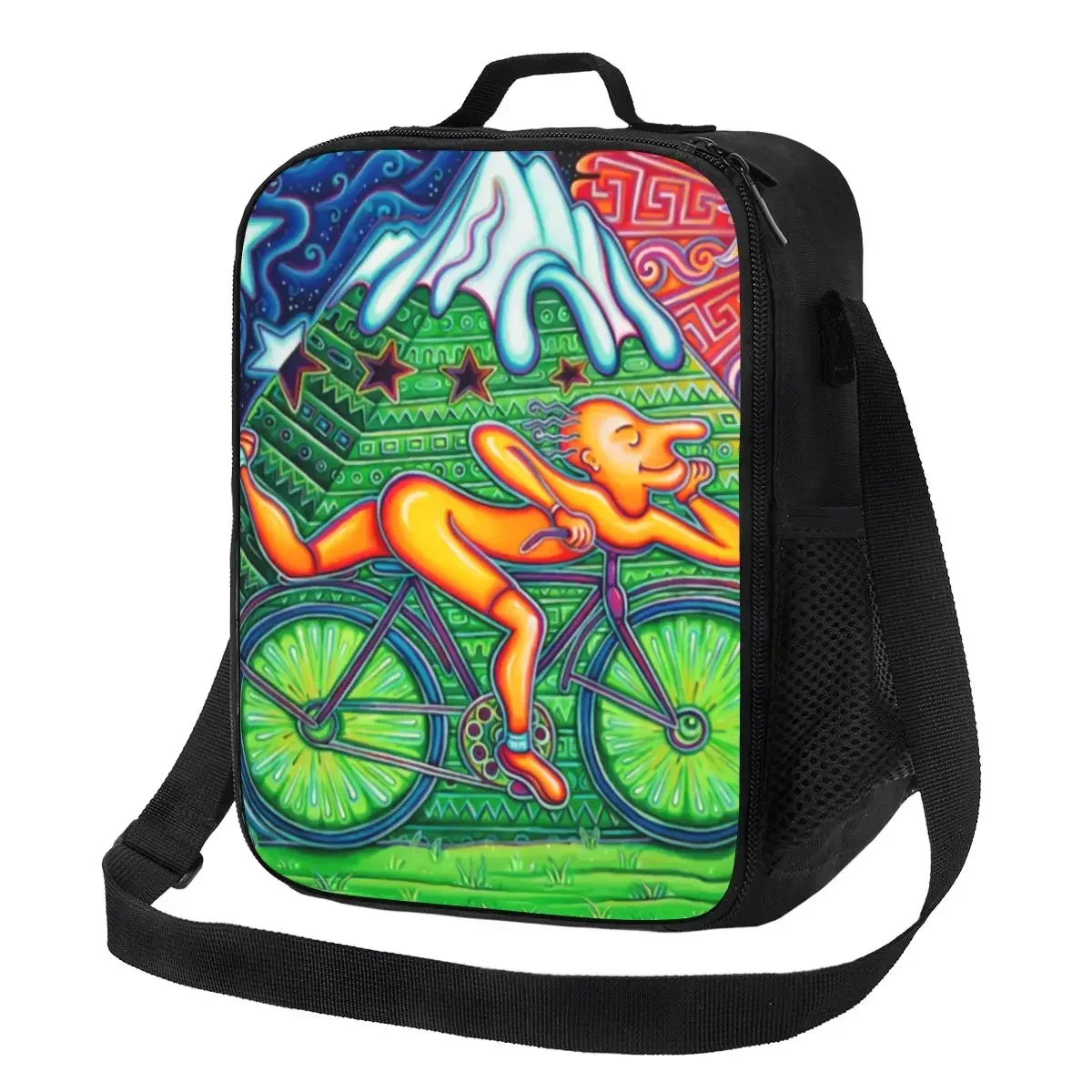 Albert Hoffman LSD Bicycle Day Lunch Box Waterproof Blotter Party Cooler Thermal Food Insulated  Bag Office Work