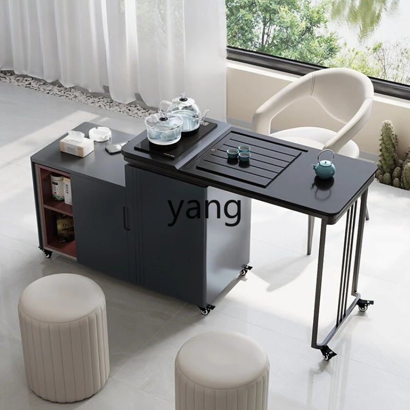 

TGF movable trolley light luxury living room sofa side side cabinet simple balcony tea table