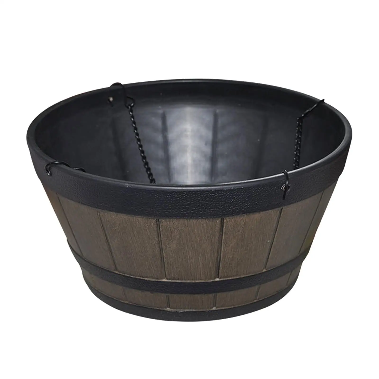 

12 Inch Hanging Barrel Planter Pot Indoor Outdoor Planter Without chain