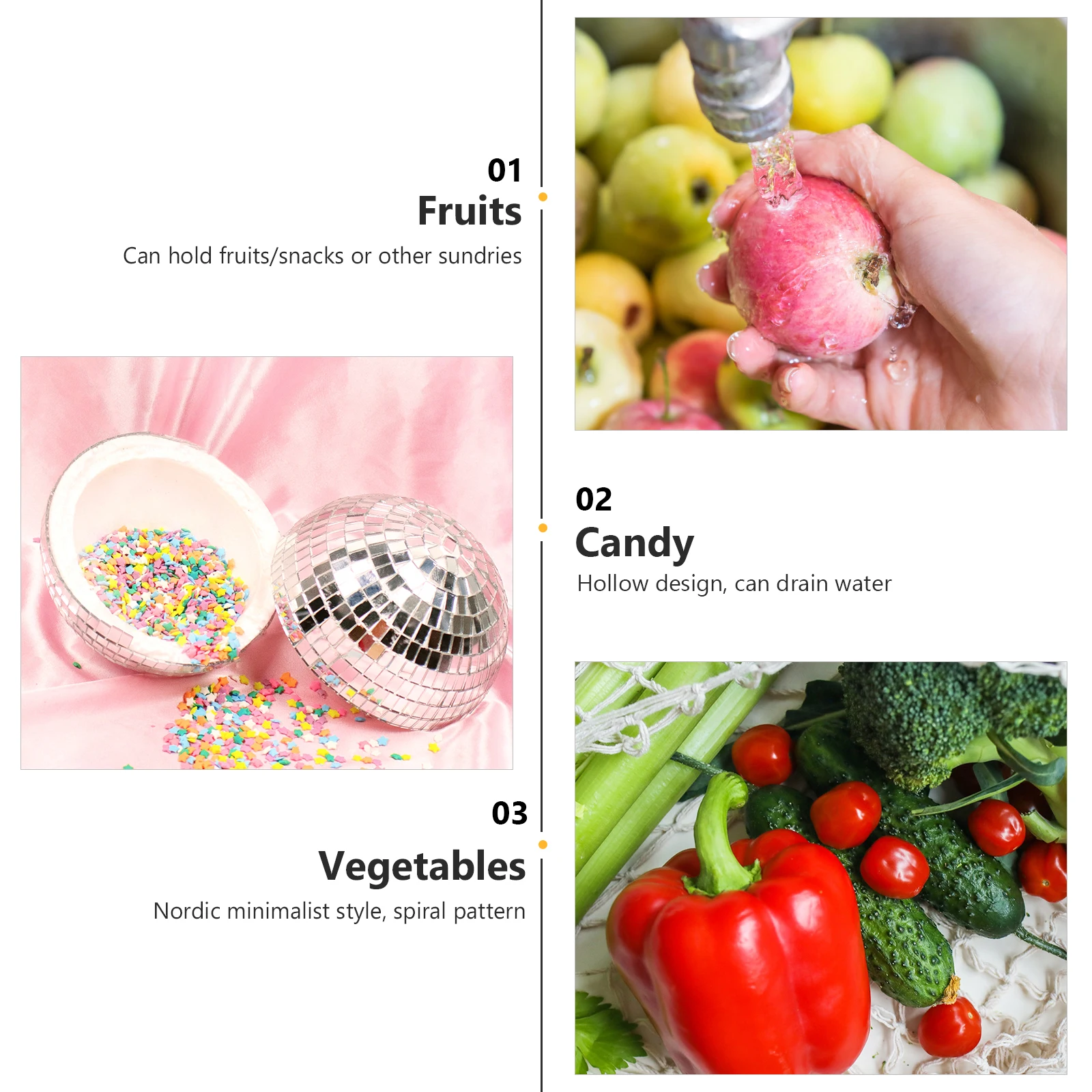 

Metal Fruit Basket Iron Storage Container Wrought Hollow Black Spiral Design Kitchen Counter Home Decor Fruit Vegetable Drain