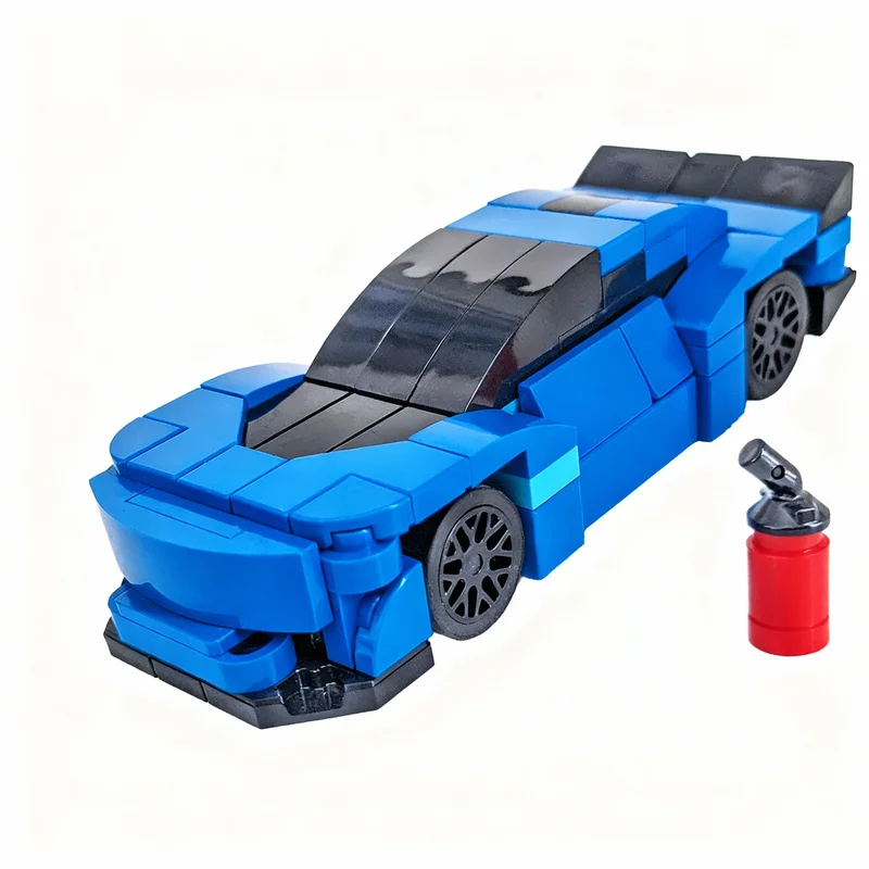 119pcs MOC Tiny Chevroleteed Camarosn Race Car City Champions Model Building Blocks Construction Brick Christmas Gifts Toys
