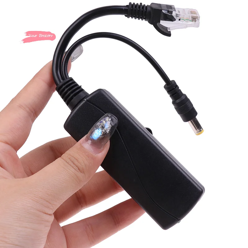 Y-48V To 12V Standard POE Connectors Adapter Cable Splitter Injector Power Supply Module for Security Camera CCTV Surveillance