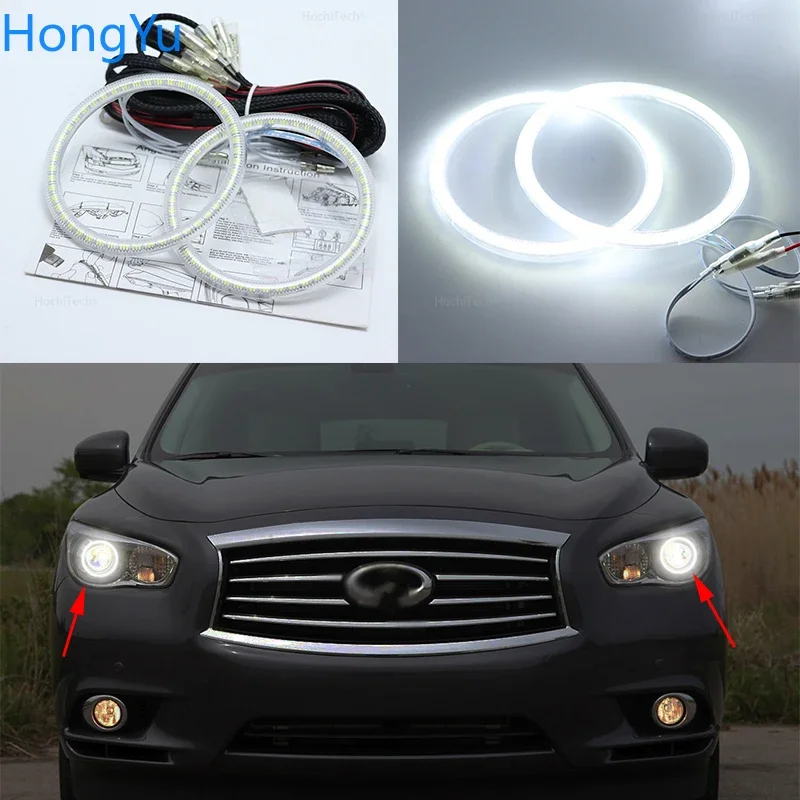 

Super Bright White Color 3528 SMD Led Angel Eyes Kit Daytime Running Light DRL for Infiniti JX35 2011 2012 2013