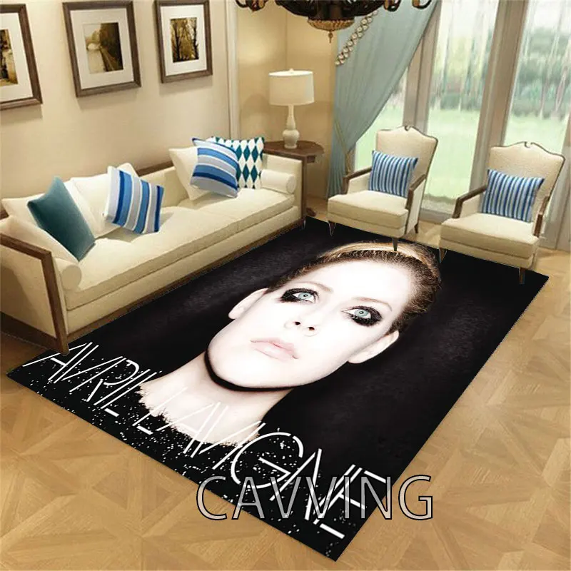 Avril Lavigne  3D Print Carpets Flannel  Rugs Anti-slip Large Rug Carpet  Home Decoration for Living Room Bedroom    C01