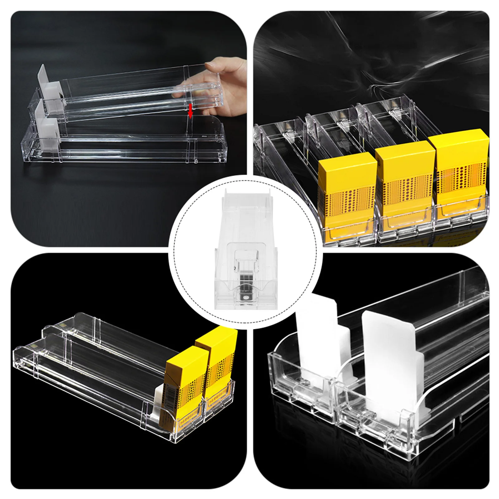 

3pcs Display Rack Auto-Push Cigarette Showcase Lightweight Durable Cigarette Show Holder Practical Display Stand For Home Use