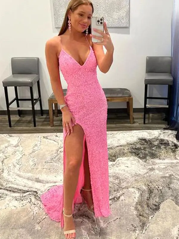 Costomized Women's Formal Long Evening Gowns pink Party Homecoming Dress Birthday Dresses for Woman Sexy Summer Dresses 2026