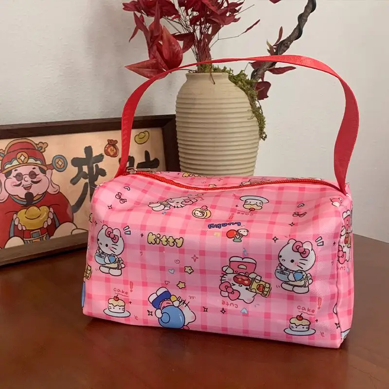 

Hello Kitty Makeup bag Cute Travel Cosmetic pouch Kawaii Women's Cosmetic bag Large Capacity Makeup organizer Handbags