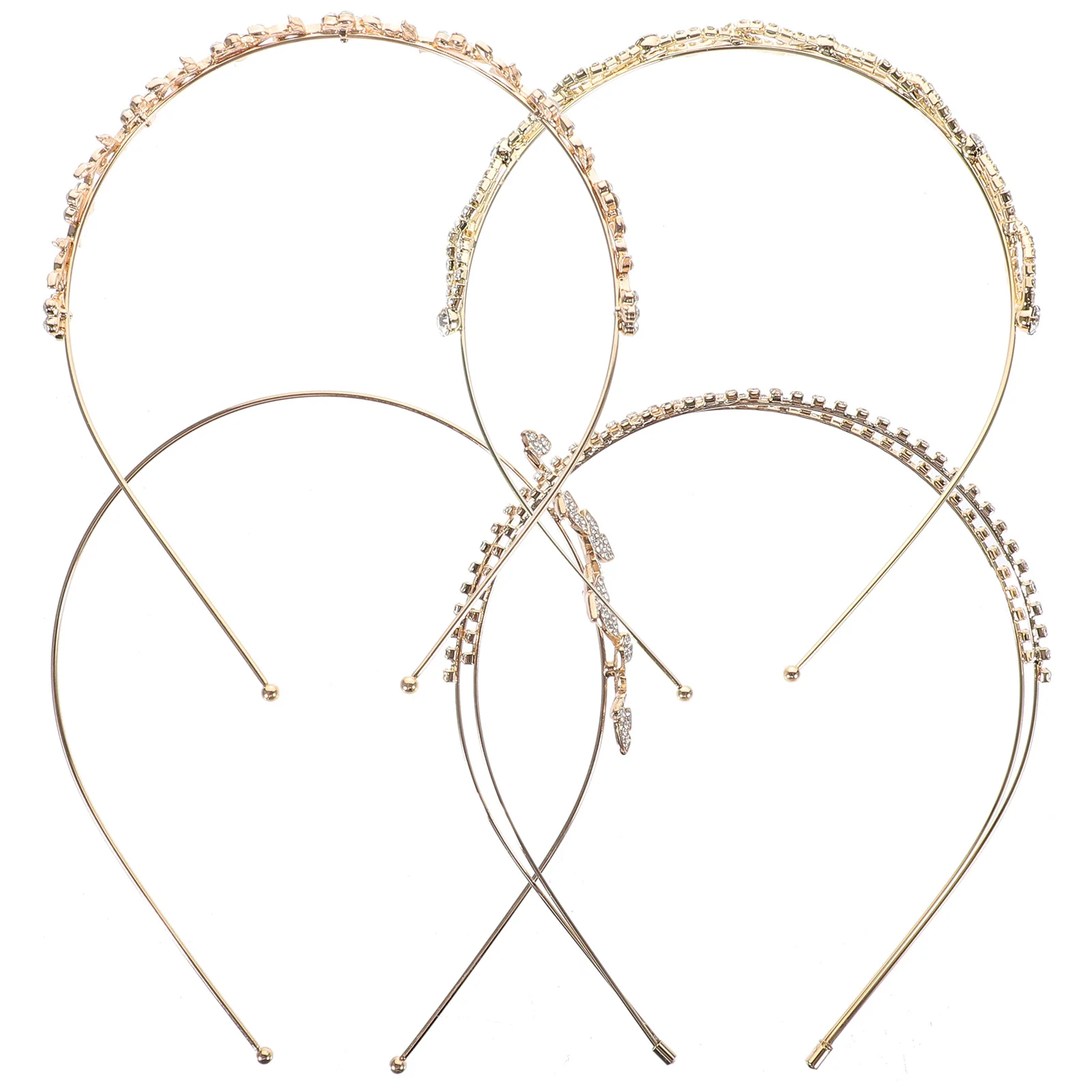 

4pcs Rhinestone Headbands Women Hairband Accessories Girls Bride Wedding Hair Accessories Bridal Headdress Elegant Birthday