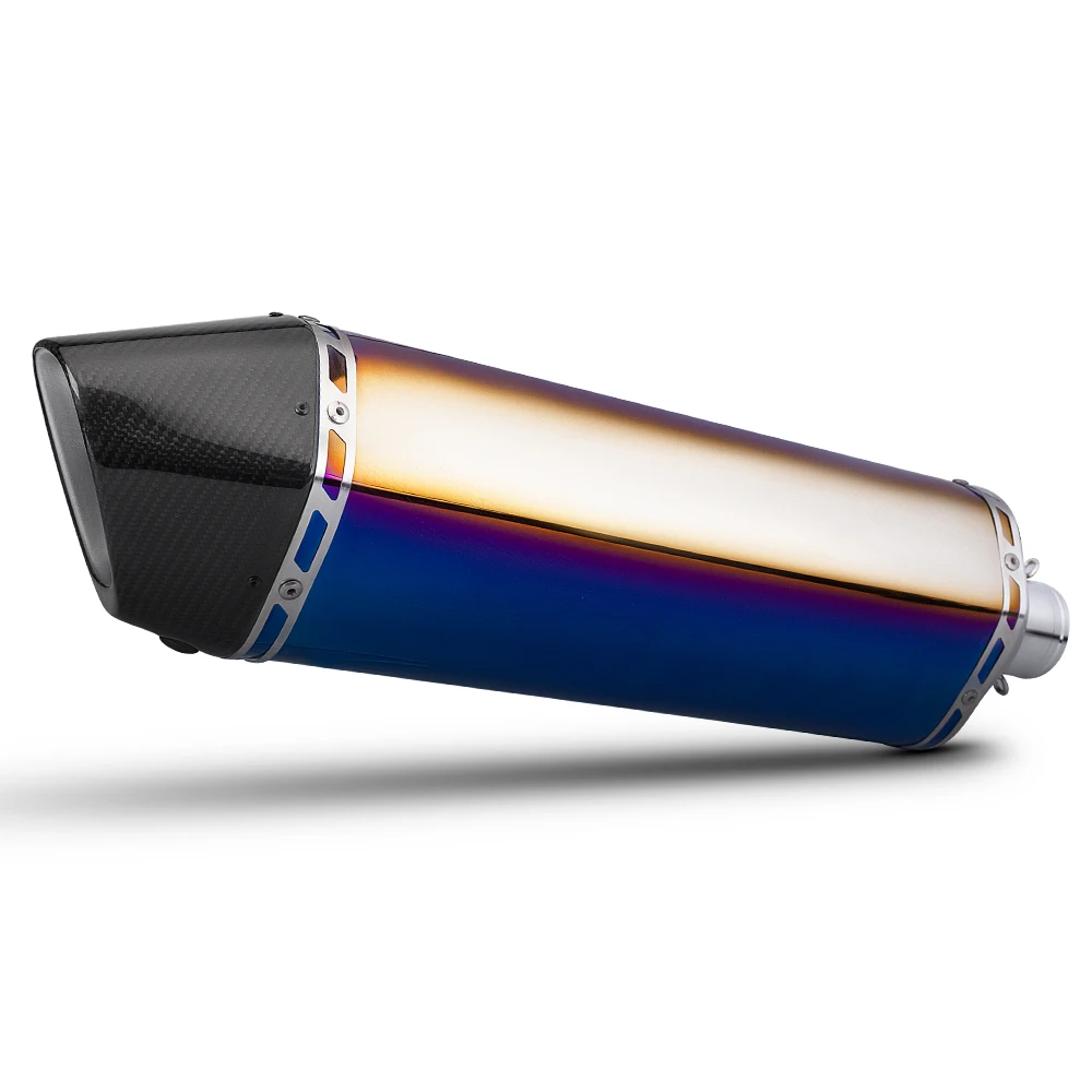51MM Motorcycle Exhaust Carbon Muffler Pipe For Z400 CBR650 R7 R1 R3 Mt03 zx6r z900 Zx10r MT07 XSR900 mt10
