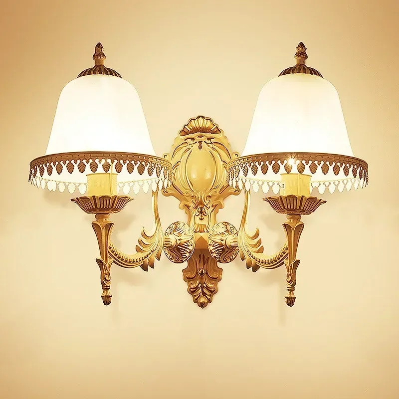 

European wall lamp, garden wall lamp, antique, European style bedside bedroom, living room lamp.